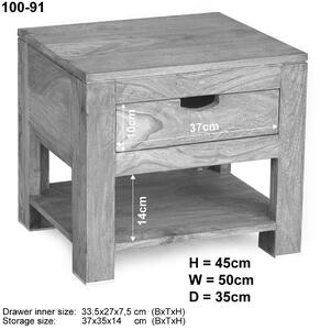 GREY WOOD Nočný stolík 50x35 cm, palisander
