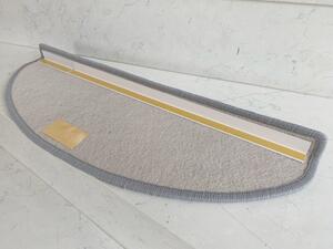 Vopi koberce Nášľapy na schody Porto šedý polkruh, samolepiaci - 24x65 polkruh (rozmer vrátane ohybu)