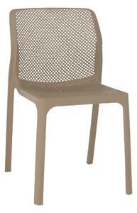 KONDELA Stohovateľná stolička, sivohnedá taupe/plast, LARKA