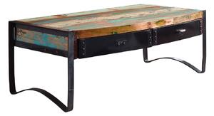 INDUSTRY Konferenčný stolík so šuplíkmi 120x60 cm, staré drevo