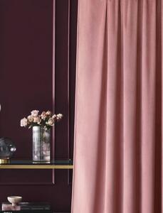 Luxusný lesklý velúrový záves v dokonalej ružovej farbe Ružová