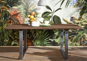 MONTREAL Jedálenský stôl 200x100 cm - kovové nohy, palisander
