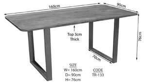 MONTREAL Jedálenský stôl 160x90 cm - kovové nohy, palisander