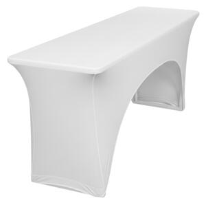 TENTino Elastický poťah STANDARD na pivný stôl 200x50 - 200x70 cm Farba obrusu: BIELA / WHITE