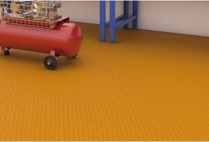 Lepená výstražná žltá podlahovina s nopmi, PVC, 0,3 x 0,3 m