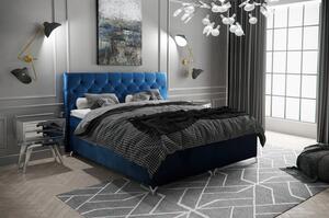 Čalouněná postel Boston 160x200 cm Modrá