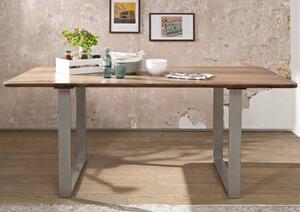 ROUND Jedálenský stôl 177x90 cm, hnedá, palisander