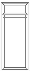 PREDSIEŇOVÁ SKRIŇA, biela, 40/185/54 cm Xora - Predsieňové programy