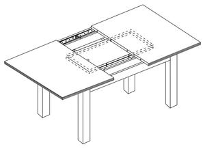 Jedálenský stôl LIMA pínia/biela