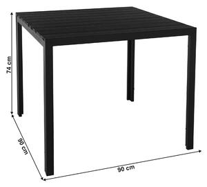 KONDELA Záhradný stôl, 90 cm, čierna, ABELO