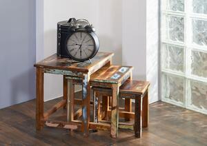 OLDTIME Príručný stolík set 48x40 cm, staré drevo