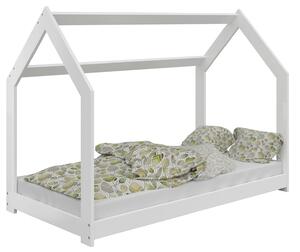 Detská posteľ DOMČEK D2 80x160cm masív biela