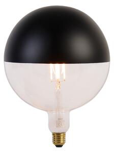 E27 Stmievateľná LED žiarovka zrkadlové sklo G200 čierna 6W 360lm 1800K