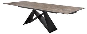 Jedálenský stôl ZEUS 180-260 cm - sivohnedá