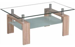 Konferenčný stolík, dub sonoma/sklo, LIBOR NEW