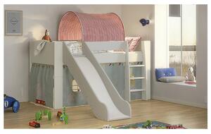 Zvýšená posteľ so schodíkmi FOR KIDS 613 biela, 90x200 cm
