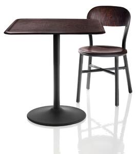 MAGIS - Stolička PIPE s dreveným sedadlom - čierna