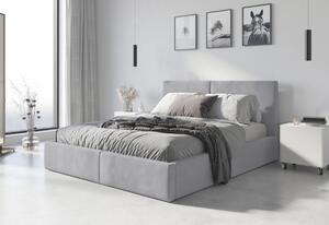 Čalúnená posteľ NICKY 2, 140x200, sivá