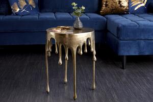 Príručný stolík LIQUIDE 51 cm - zlatá