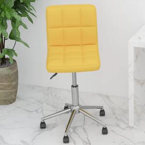 Otočná kancelárska stolička horčicovo-žltá látková