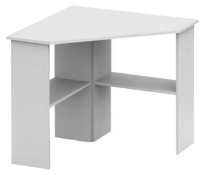 TEMPO PC stôl, rohový, biela, RONY NEW