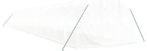Fóliovník s oceľovým rámom biely 48 m² 16x3x2 m
