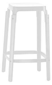 MAGIS - Vysoká barová stolička STEELWOOD STOOL - biela