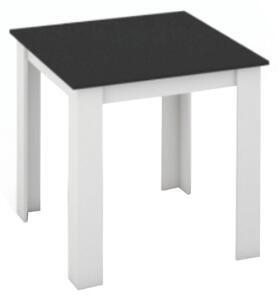 Tempo Kondela Jedálenský stôl, biela/čierna, 80x80, KRAZ