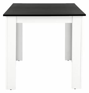 Tempo Kondela Jedálenský stôl, biela/čierna, 120x80, KRAZ