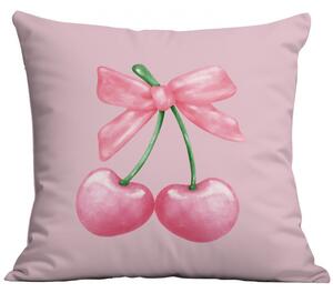 Obliečka na vankúš CHERRIES 45x45 cm, ružová