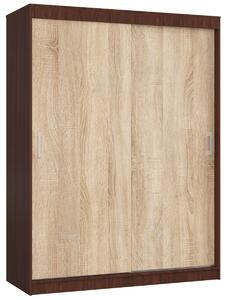Ak furniture Šatní skříň CLP Mono 150 cm wenge/dub sonoma