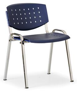 Antares Rokovacia stolička TONY, modrá - konštrukcia chrómovaná
