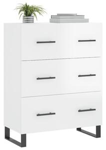 Komoda lesklá biela 69,5x34x90 cm spracované drevo