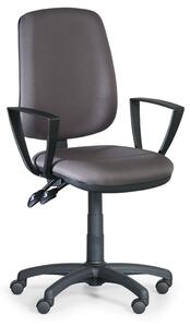 Antares Kancelárska stolička ATHEUS s podpierkami rúk, sivá