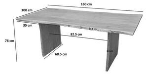 WOODLAND Jedálenský stôl 160x100 cm, prírodná, akácia