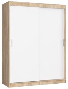 Ak furniture Šatní skříň CLP Mono 150 cm dub sonoma/bílá
