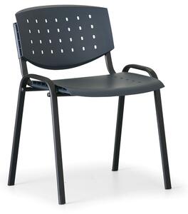 Antares Rokovacia stolička TONY, antracit - konštrukcia čierna