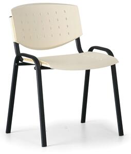 Antares Rokovacia stolička TONY, krémová - konštrukcia čierna
