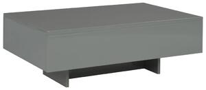 Konferenčný stolík vysoký lesk sivý 85x55x31 cm MDF