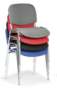 Konferenčná stolička VIVA, chrómované nohy, červená