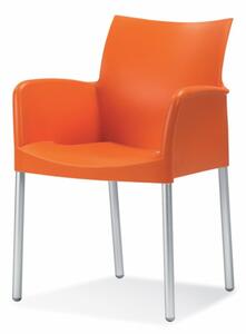 PEDRALI - Stolička ICE 850 DS s podrúčkami - oranžová
