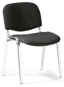 Konferenčná stolička VIVA, chrómované nohy, sivá