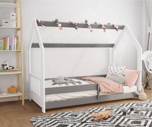 Detská posteľ DOMČEK D5E 80x160cm masív biela