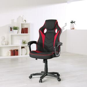 HERNÁ STOLIČKA, mikrovlákno, červená, čierna Xora - Kancelárske stoličky