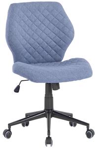 OTOČNÁ STOLIČKA, tkaná textília, modrá Carryhome - Kancelárske stoličky