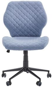 OTOČNÁ STOLIČKA, tkaná textília, modrá Carryhome - Kancelárske stoličky