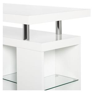 Barový stôl GLAWI biela vysoký lesk