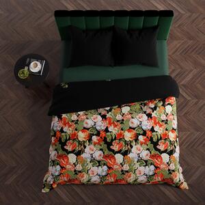 Súprava posteľnej bielizne z bavlneného saténu so vzorom kvetov TULIPAS 160 x 200 cm