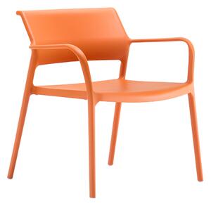 PEDRALI - Stolička s podrúčkami ARA LOUNGE 316 DS - oranžová