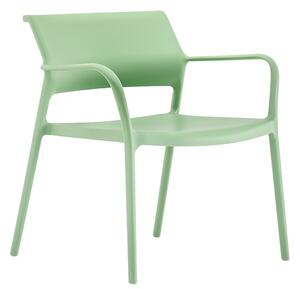PEDRALI - Stolička s podrúčkami ARA LOUNGE 316 DS - zelená
